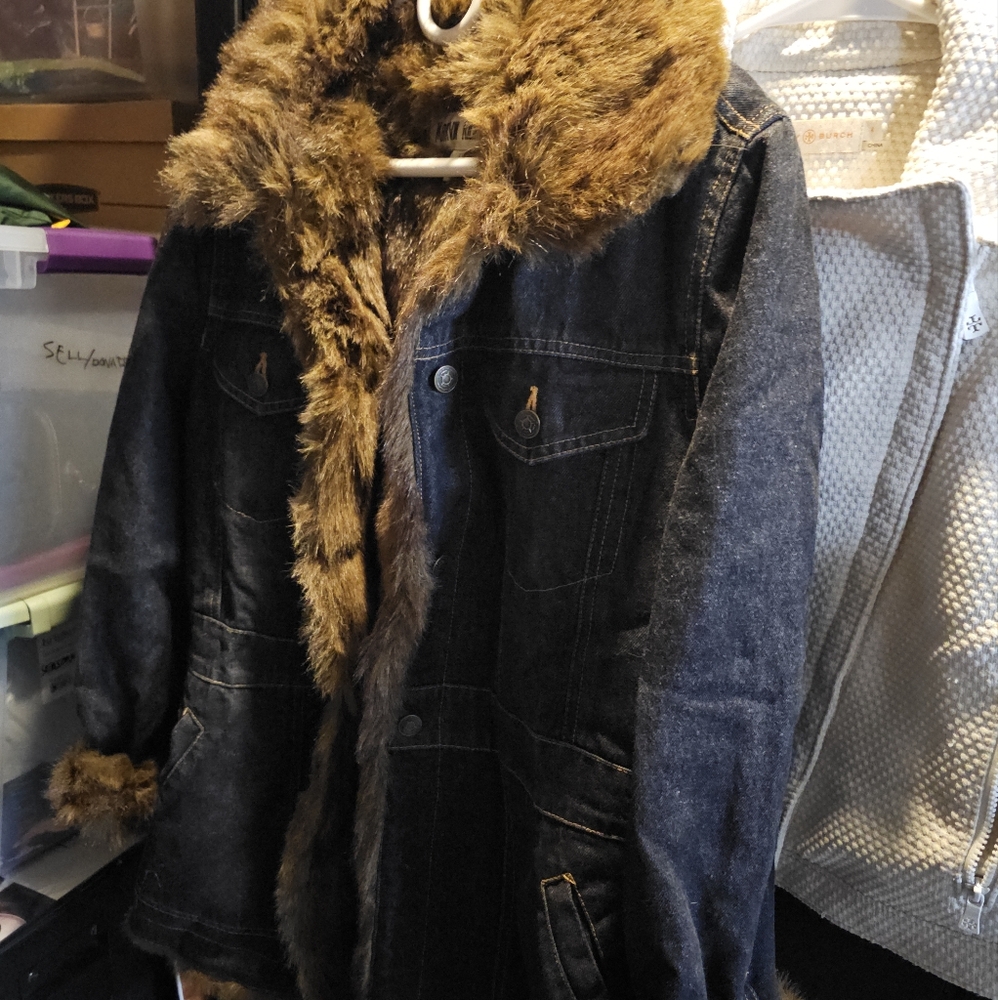 Vintage Penny Lane-esque faux fur coat